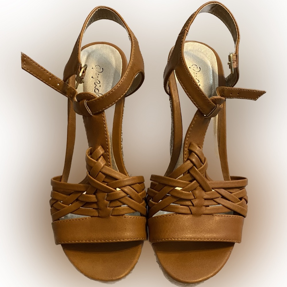 Qupid Wedge Sandals